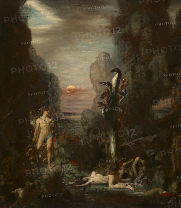 Hercules and the Lernaean Hydra, 1875/76. Creator: Gustave Moreau.