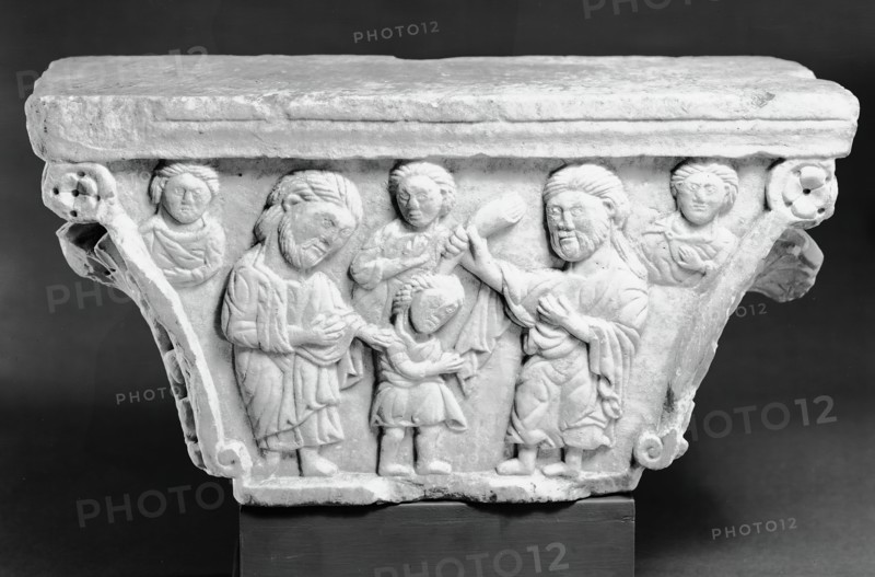 Capital with Anointing of David, c. 1180. Creator: Unknown.