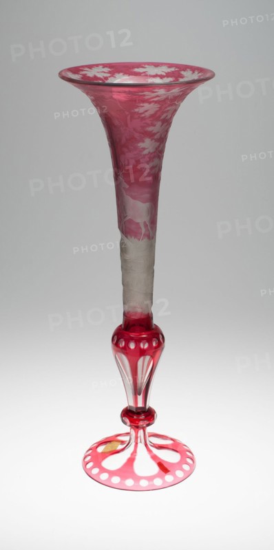 Vase, Bohemia, c. 1850. Creator: Bohemia Glass.