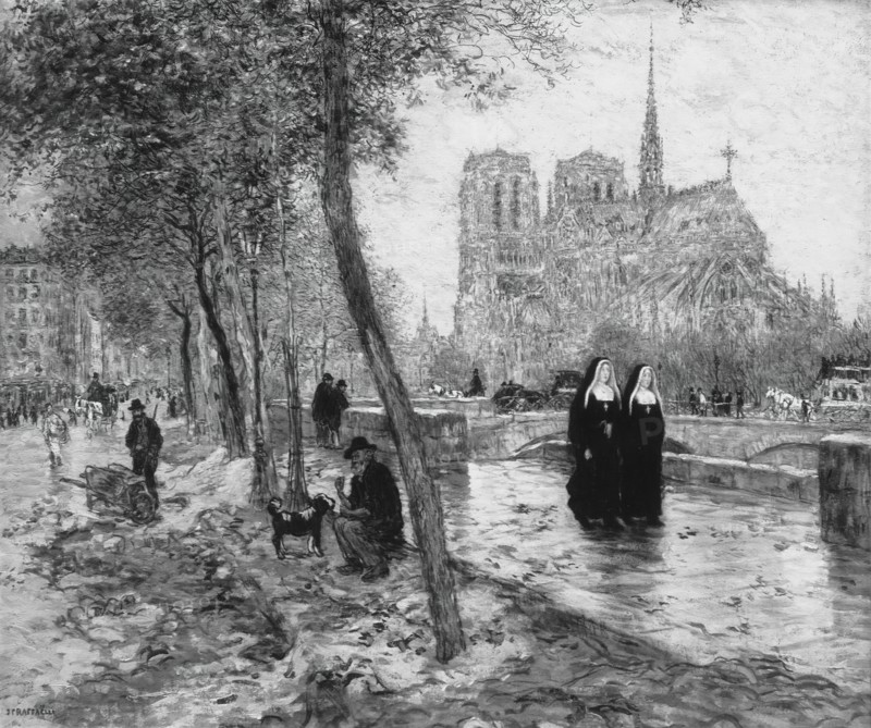 Notre Dame de Paris, 1890/95. Creator: Jean Francois Raffaelli.
