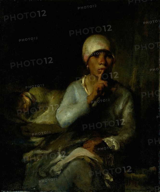 Woman and Child (Silence), 1855/60. Creator: Jean Francois Millet.