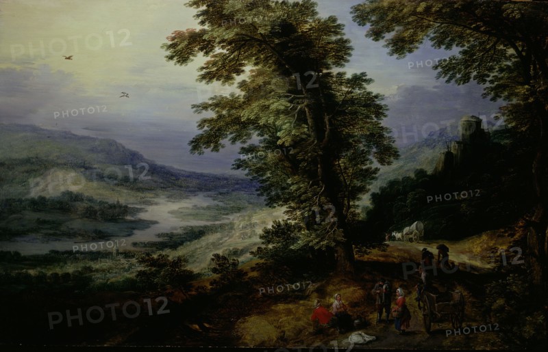 Mountain Road with Travelers, c. 1610/25. Creator: Joos de Momper, the younger.