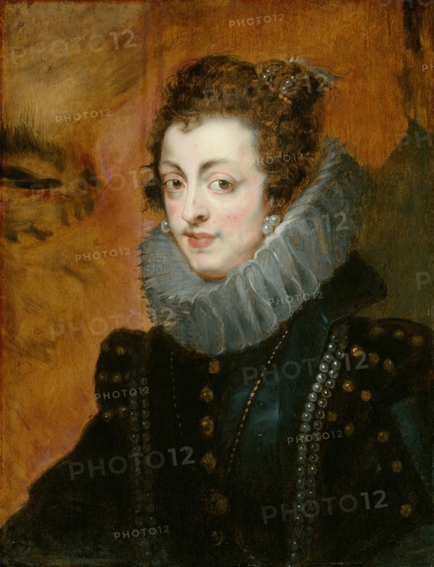 Portrait of Isabella of Bourbon, c. 1630. Creator: Peter Paul Rubens, follower of Flemish,.