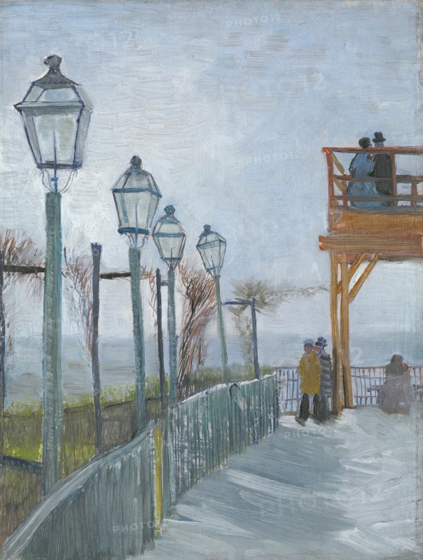 Terrace and Observation Deck at the Moulin de Blute-Fin, Montmartre, early 1887. Creator: Vincent van Gogh.