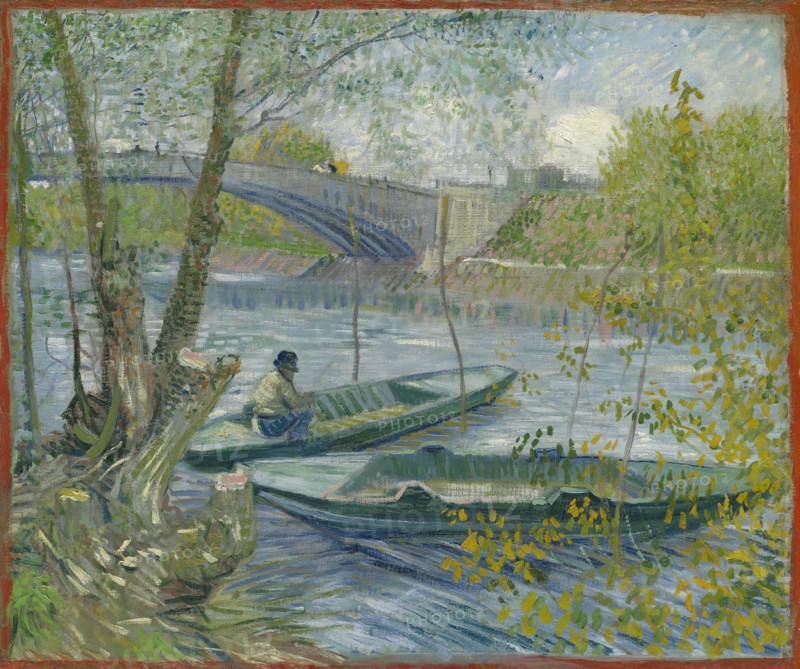 Fishing in Spring, the Pont de Clichy (Asnières), 1887. Creator: Vincent van Gogh.