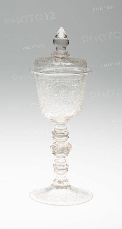 Goblet with Cover, Bohemia, c. 1690. Creator: Bohemia Glass.