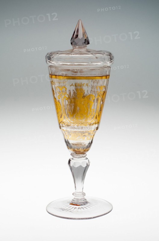 Wine Glass and Cover, Bohemia, c. 1730. Creator: Bohemia Glass.