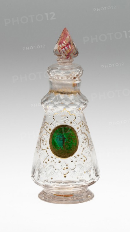 Flask, Bohemia, c. 1730. Creator: Bohemia Glass.