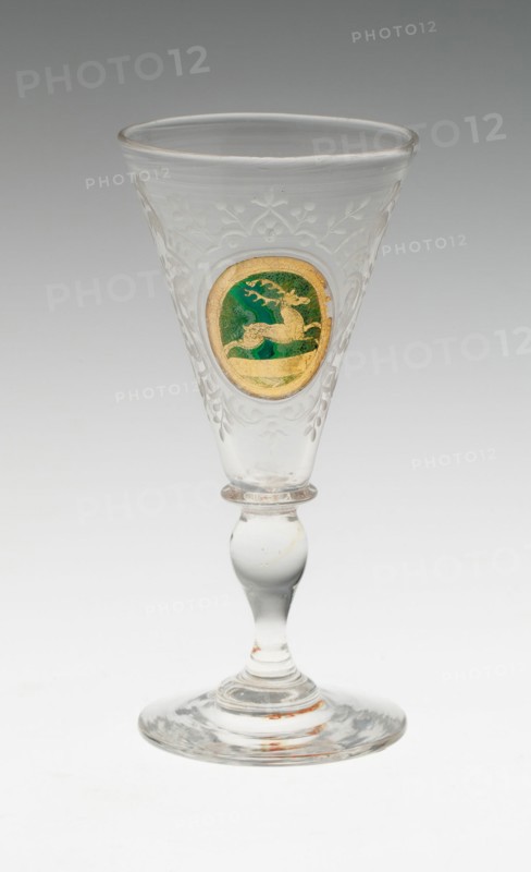 Wine Glass, Bohemia, c. 1730. Creator: Bohemia Glass.