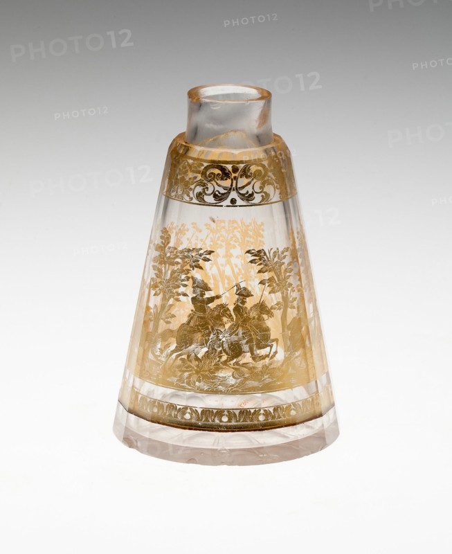 Flask, Bohemia, c. 1730. Creator: Bohemia Glass.