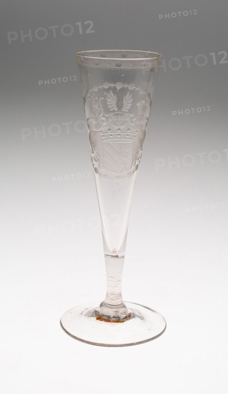 Champagne Glass, Bohemia, c. 1800. Creator: Bohemia Glass.