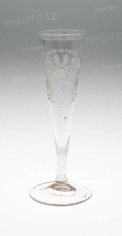 Champagne Glass, Bohemia, c. 1800. Creator: Bohemia Glass.
