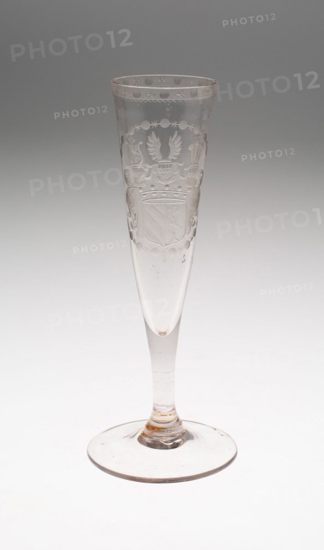 Champagne Glass, Bohemia, c. 1800. Creator: Bohemia Glass.