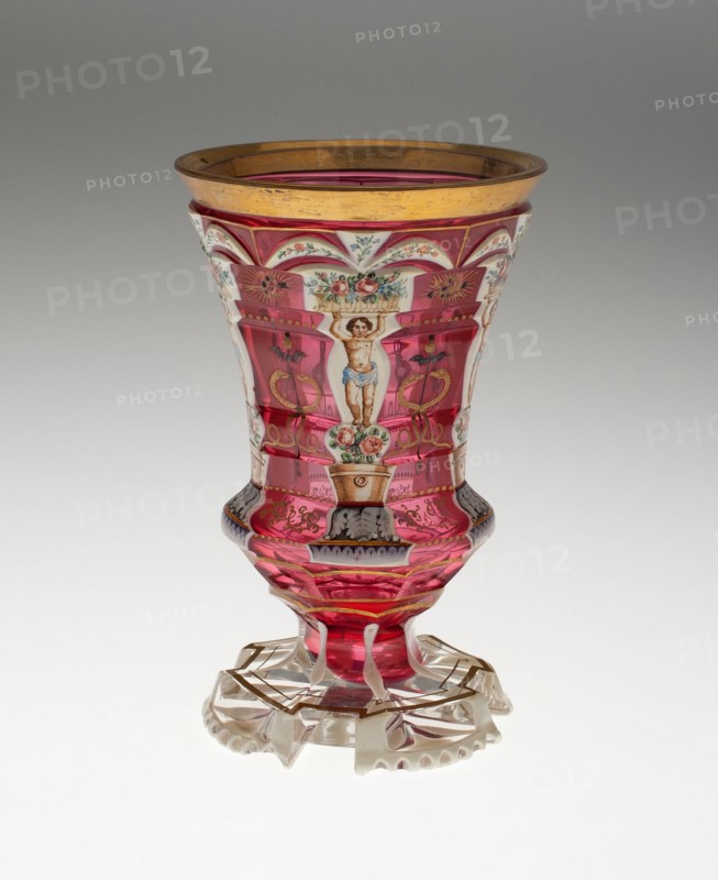 Beaker, Bohemia, c. 1840/50. Creator: Bohemia Glass.