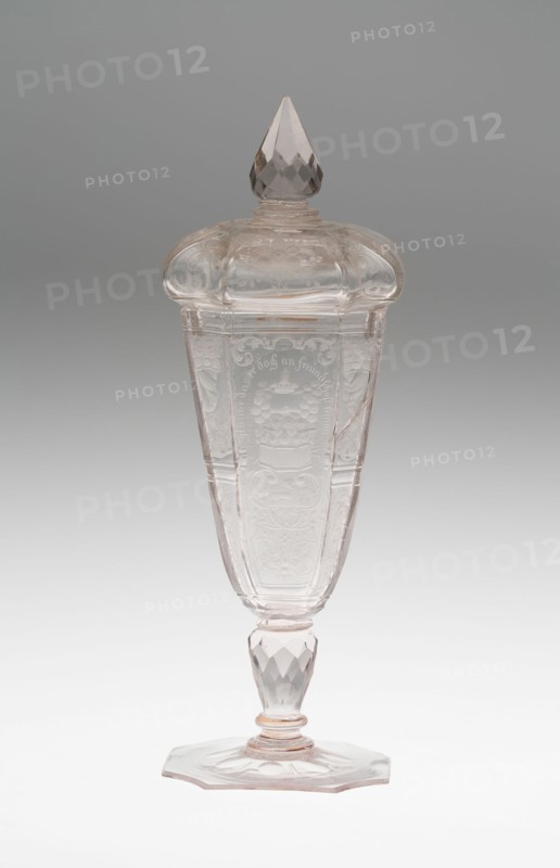 Goblet with Cover, Bohemia, c. 1725. Creator: Bohemia Glass.