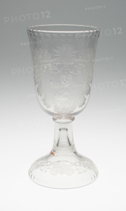 Goblet, Bohemia, c. 1750. Creator: Bohemia Glass.