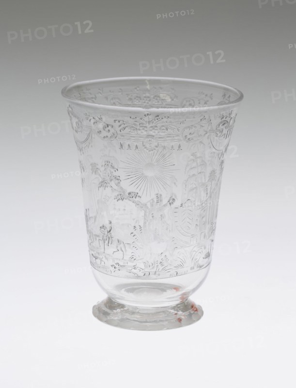 Beaker, Bohemia, Early 18th century. Creator: Bohemia Glass.