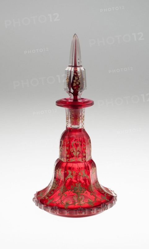 Scent Bottle, Bohemia, Mid to late 19th century. Creator: Bohemia Glass.