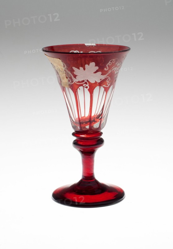 Wine Glass, Bohemia, Mid to late 19th century. Creator: Bohemia Glass.