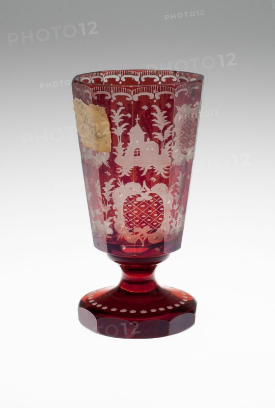 Wine Glass, Bohemia, c. 1850/80. Creator: Bohemia Glass.