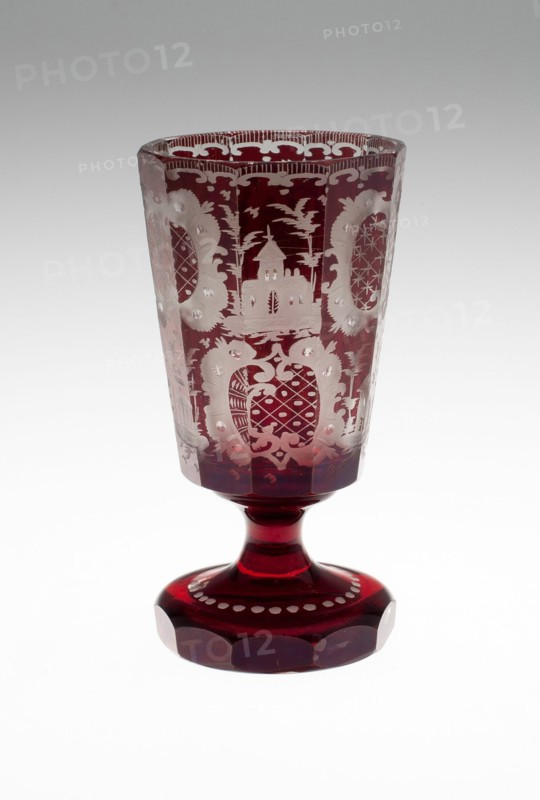 Wine Glass, Bohemia, c. 1850/80. Creator: Bohemia Glass.