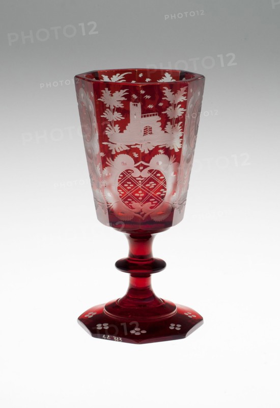 Wine Glass, Bohemia, c. 1850/80. Creator: Bohemia Glass.