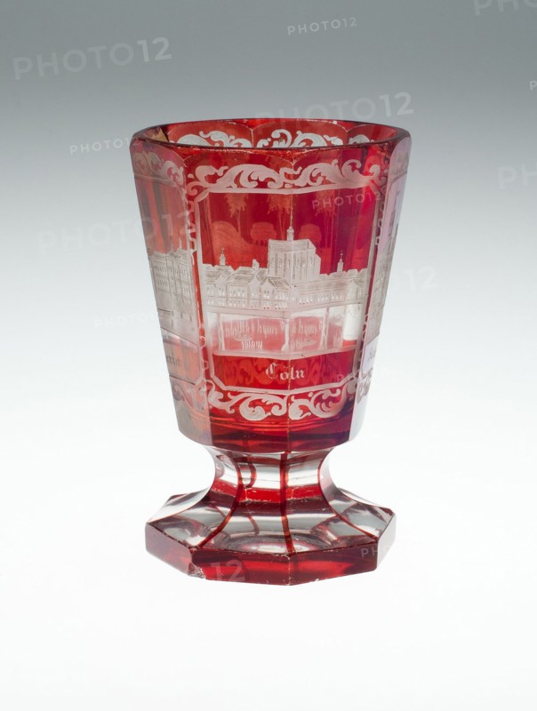 Goblet, Bohemia, c. 1850/75. Creator: Bohemia Glass.