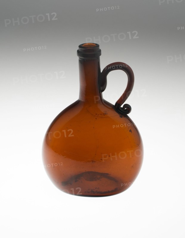 Bottle, Bohemia, c. 1840/50. Creator: Bohemia Glass.