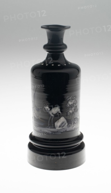 Bottle, Bohemia, c. 1825/40. Creator: Bohemia Glass.