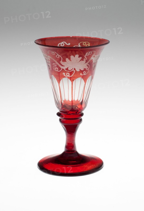 Wine Glass, Bohemia, Mid to late 19th century. Creator: Bohemia Glass.