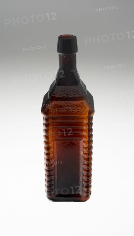 Bottle, Bohemia, c. 1840/50. Creator: Bohemia Glass.
