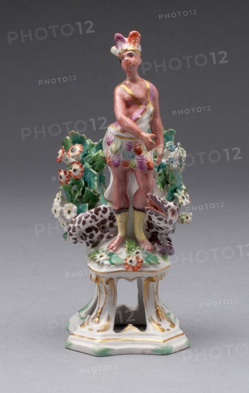 Figure of America, Bow, c. 1766. Creator: Bow Porcelain Factory.