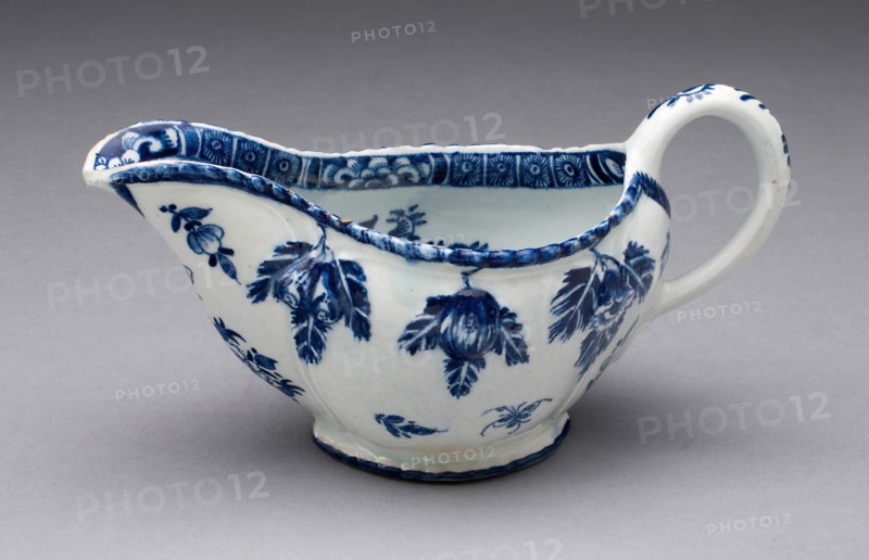 Sauceboat, Bow, 1755/65. Creator: Bow Porcelain Factory.