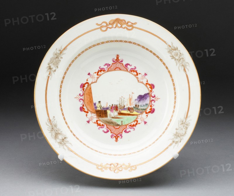 Soup Bowl, Jingdezhen, c. 1750. Creator: Jingdezhen Porcelain.