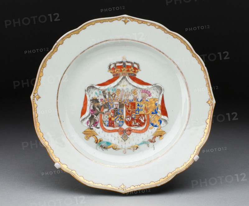 Plate, Jingdezhen, c. 1750. Creator: Jingdezhen Porcelain.