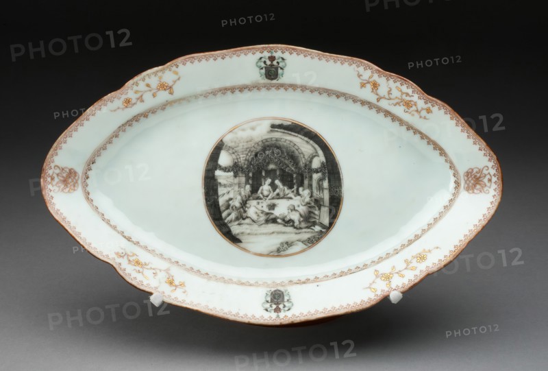 Platter, Jingdezhen, 1750/60. Creator: Jingdezhen Porcelain.