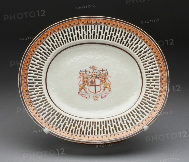 Oval Dish, Jingdezhen, c. 1770. Creator: Jingdezhen Porcelain.