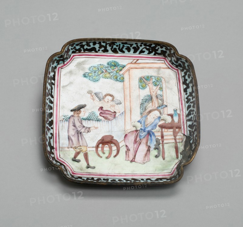 Tray, China, 1730/70. Creator: Jingdezhen Porcelain.