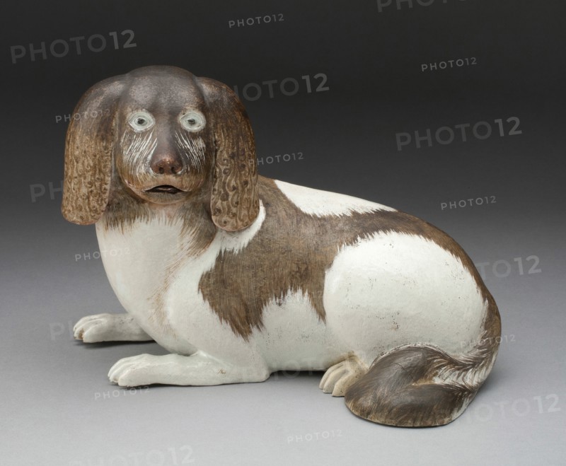 Spaniel, Jingdezhen, c. 1760. Creator: Jingdezhen Porcelain.