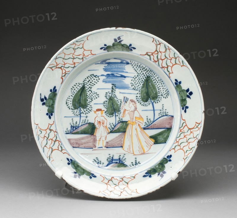 Plate, Delft, 17th century. Creator: Delftware.