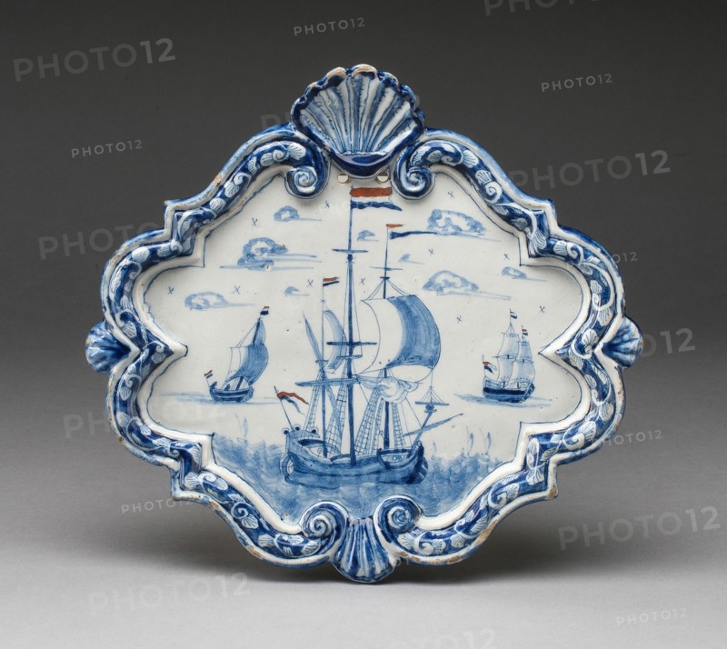 Plaque, Delft, c. 1750/55. Creator: Delftware.