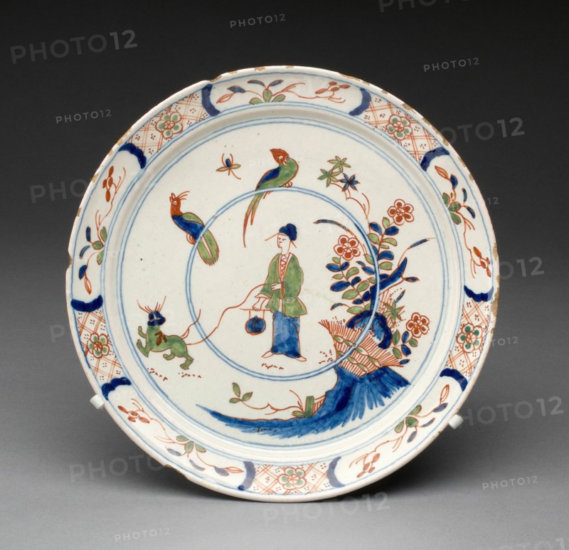 Plate, Delft, c. 1700. Creator: Delftware.