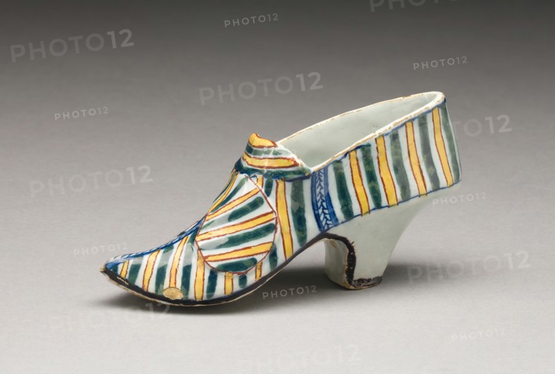 Shoe, Delft, c. 1750. Creator: Delftware.