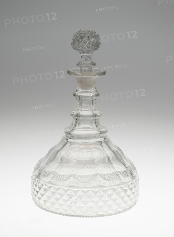 Decanter with Stopper, England, c. 1800. Creator: Unknown.