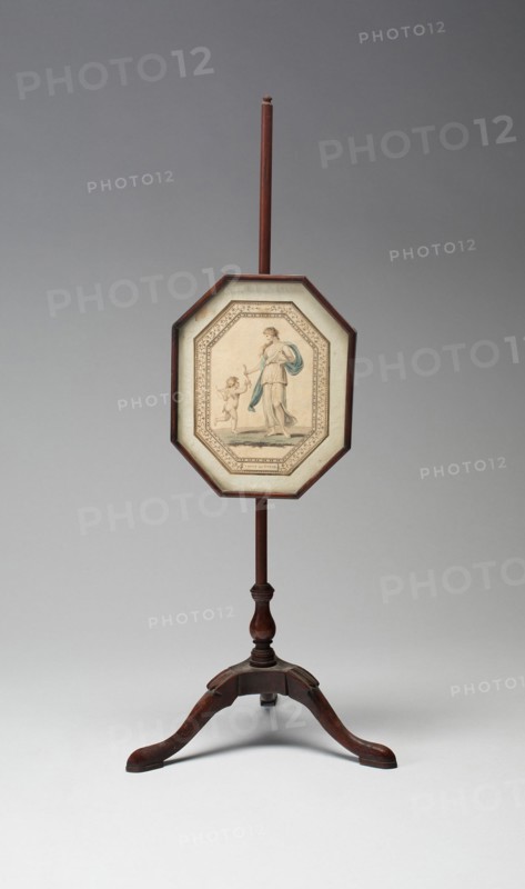 Pole Screen with Venus and Cupid, England, Late 18th century. Creator: Unknown.
