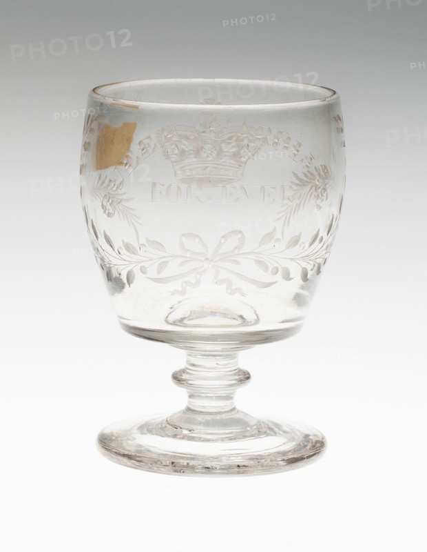 Goblet Commemorating Queen Caroline, England, c. 1820. Creator: Unknown.