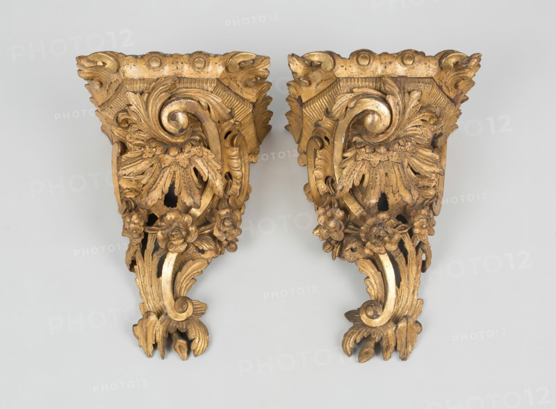Pair of Brackets, England, 1740/50. Creator: Unknown.