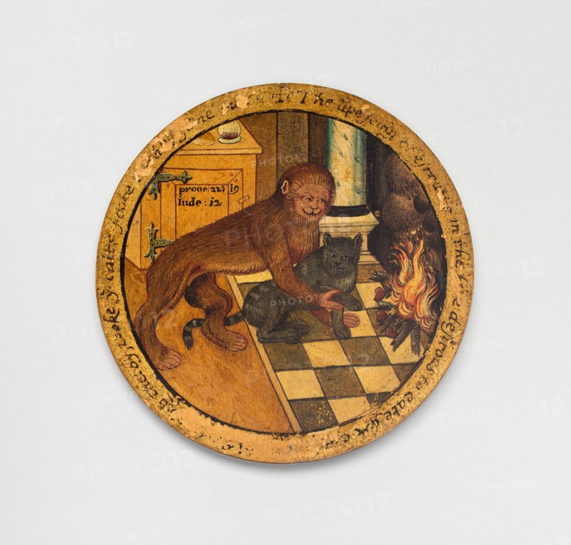 Trencher with a Scene from Aesop's Fables, England, c. 1600. Creator: Unknown.