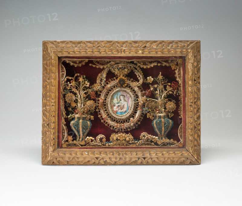 Shadow Box with Miniature of Saint Ursula, England, Late 17th to early 18th century. Creator: Unknown.