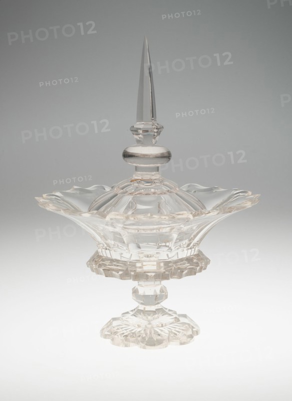 Compote and Cover, Bristol, c. 1850. Creator: Unknown.